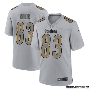 Heath Miller #83 Pittsburgh Steelers Gray Atmosphere Game Jersey for Men