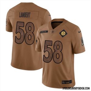 Jack Lambert #58 Pittsburgh Steelers 2023 Salute To Service Limited Jersey for Men   Brown