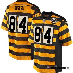 Andy Russell #84 Pittsburgh Steelers Bumblebee Jersey Black for Men