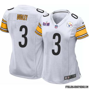 Bill Dudley #3 Pittsburgh Steelers Super Bowl LVIII Away Game Player Jersey for Women White