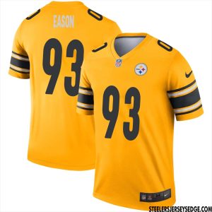 Nick Eason #93 Pittsburgh Steelers Gold Inverted Legend Jersey for Men