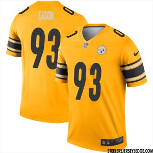 Nick Eason #93 Pittsburgh Steelers Gold Inverted Legend Jersey for Men – Replica