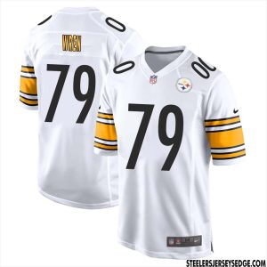 Renell Wren #79 Pittsburgh Steelers Away Game Player Jersey for Men White – Replica