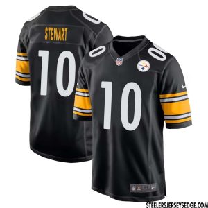 Kordell Stewart #10 Pittsburgh Steelers Men Home Game Player Jersey Black – Replica