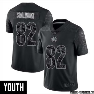 John Stallworth #82 Pittsburgh Steelers Retired Player RFLCTV Limited Jersey for Men Black